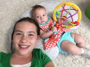 Makenzie (13) and Courtney (3 months)