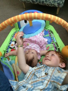 Braedon (4) and Courtney (3 months)