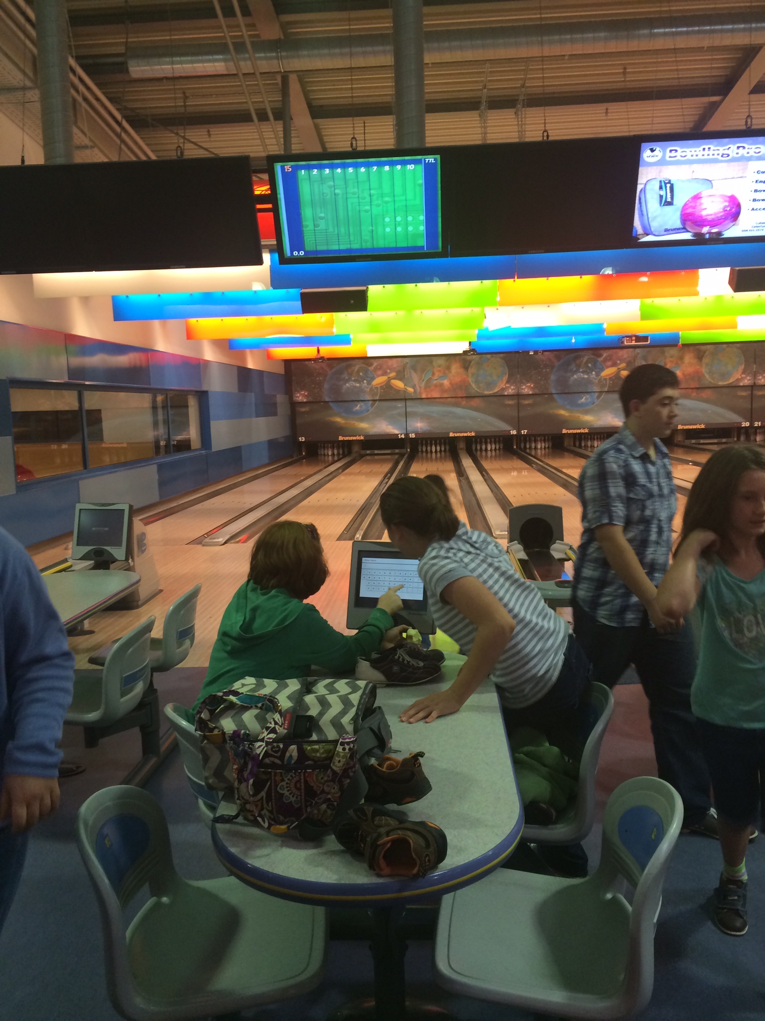Reflections on our Day homeschooling; and Bowling at Night