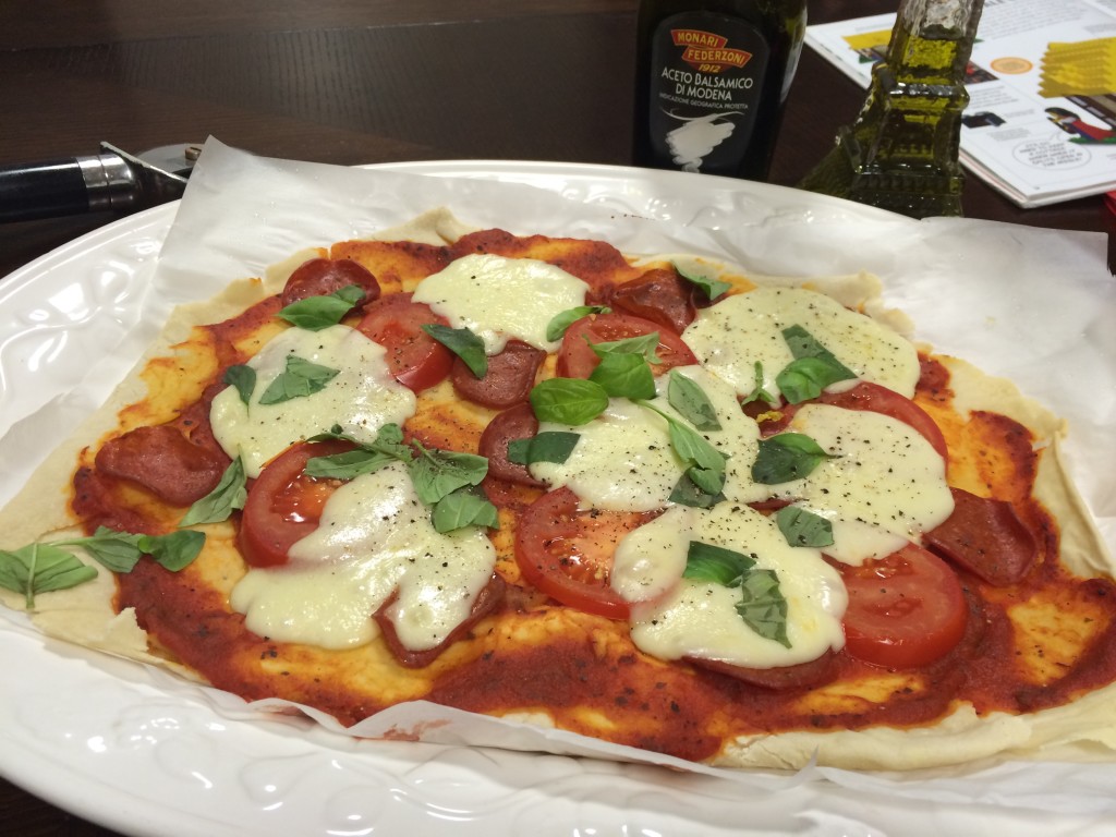 Gluten free Margarita pizza made by Charisa (18).